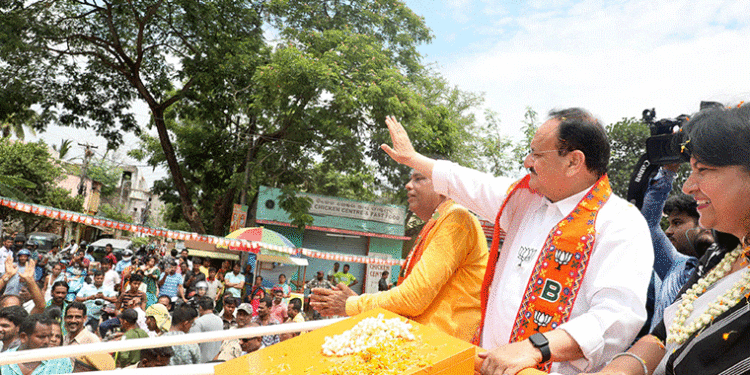 ଭୁବନେଶ୍ବରରେ ନଡ୍ଡାଙ୍କ ରୋଡ୍ ସୋ