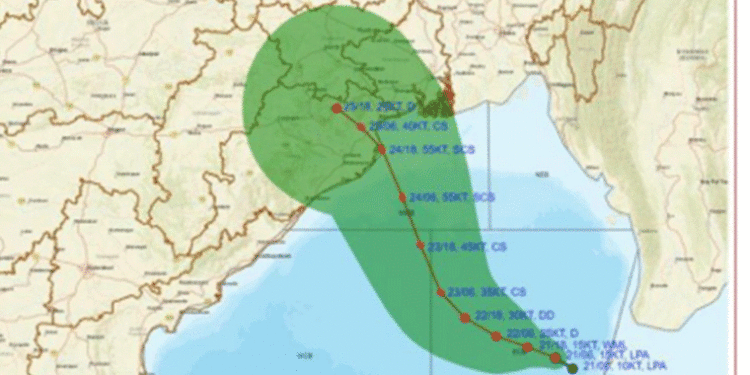 ସ୍ପଷ୍ଟ ହେଲା ଭୀଷଣ ବାତ୍ୟା: ଓଡ଼ିଶା ଉପକୂଳରେ ମାଡ଼ ହେବ