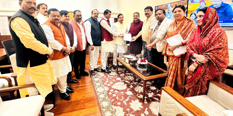 କେନ୍ଦ୍ରମନ୍ତ୍ରୀଙ୍କ ଉପସ୍ଥିତିରେ କେନ୍ଦ୍ର ଖାଉଟି ବ୍ୟାପାର ମନ୍ତ୍ରୀଙ୍କୁ ଭେଟିଲେ ଓଡ଼ିଶା ବିଜେପିର ପ୍ରତିନିଧି ଦଳ