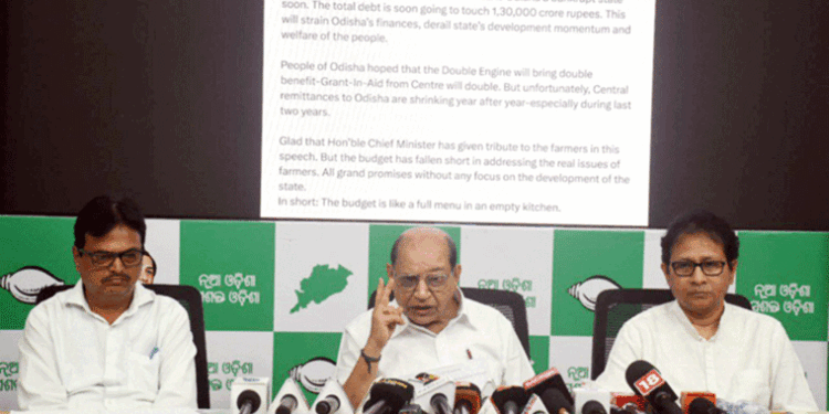 ରାଜ୍ୟକୁ ଋଣବୋଝରେ ବୁଡାଇ ସୁନେଲି ସ୍ୱପ୍ନ ଦେଖାଉଛନ୍ତି ସରକାର: ବିଜେଡି