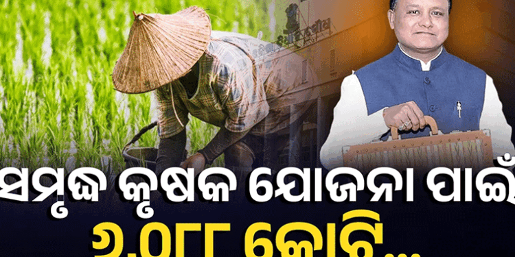 ସମୃଦ୍ଧ କୃଷକ ଯୋଜନା ପାଇଁ ୬,୦୮୮ କୋଟି