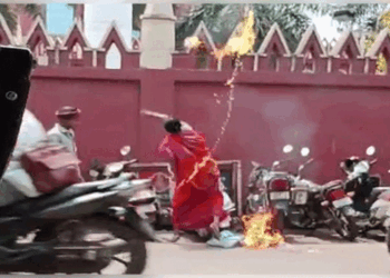 ହାଇକୋର୍ଟ ନିକଟରେ ବାଇକ୍-ସ୍କର୍ପିଓ ଜଳିବା ଘଟଣା: ମହିଳା ଅଟକ